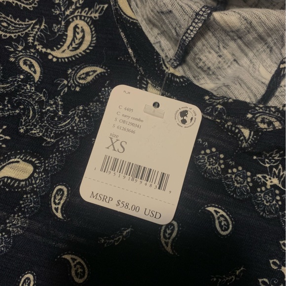 New! We the Free Hey Girl Flowy Tank Top in Navy - Picture 7 of 8